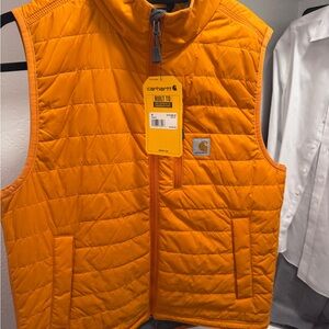 Carhartt Orange Quilted Vest for Layering